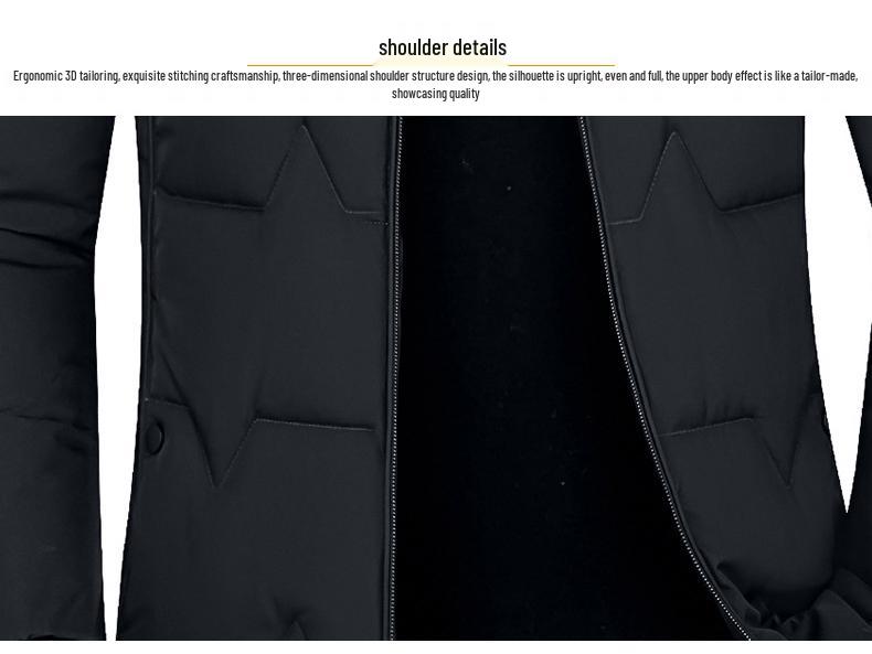 2025 Winter Heren High-End Gewatteerde Katoenen Jas: Dikke, warme buitenkleding voor vaders van middelbare leeftijd