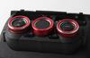 SNZ Suzuki New Jimny Air Conditioner Dial Ring Set of Interior Accessories for Jimny Sierra JB74w Covers, 3, (Red) JB64w,
