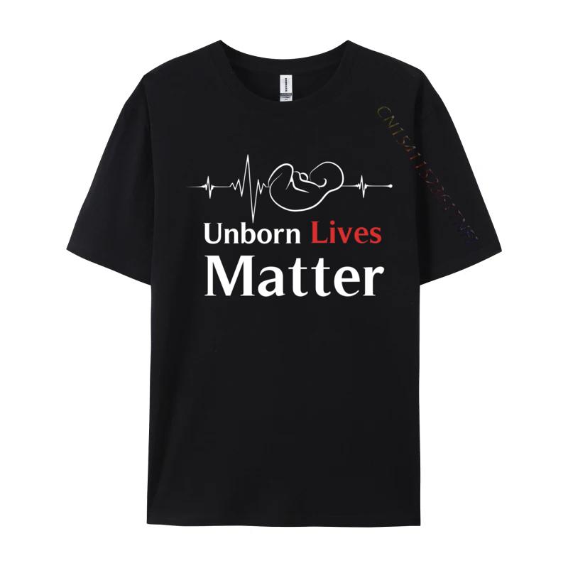 Unborn Lives Matter Heart Beat Fetus Pro-Life Cute Trombone Gamer Heartbeat Funny Top T-Shirts Cotton Man Tees Funny Tee Shirt