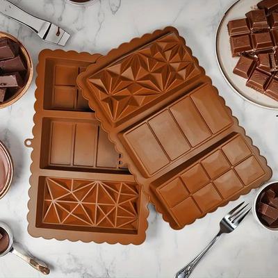 1 Piece 3-in-1 Silicone Chocolate Mold - for Making Chocolate Bars and Candies, Food Grade, Maximum Temperature Resistance 200°C