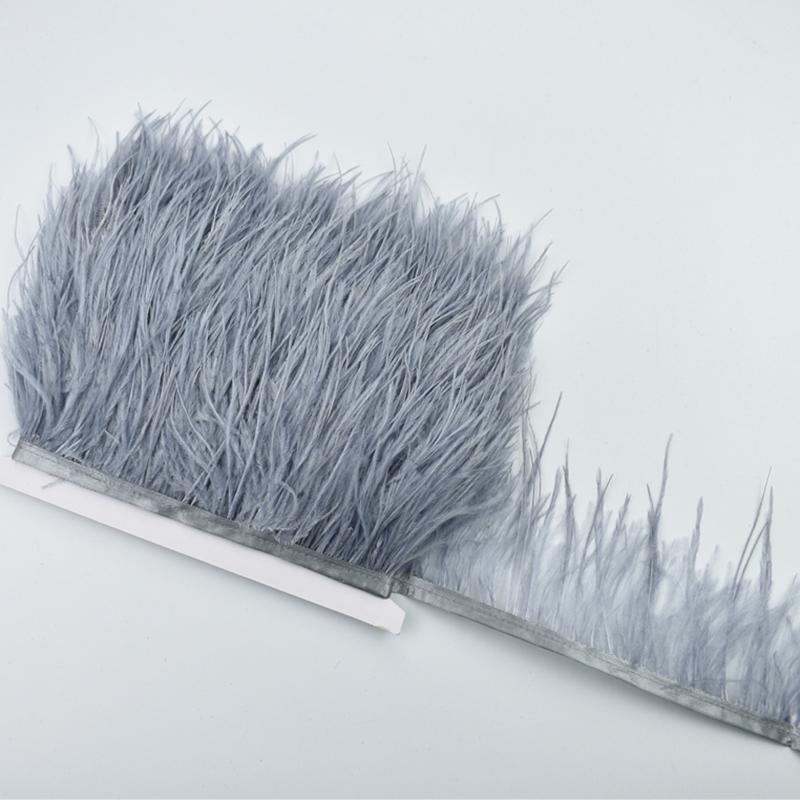 Feather1meters/Lot Natural Ostrich Feather Trimming Height 8-10cm Feathers for Crafts Ribbon DIY Wedding Party Dresss Decoration Plumes