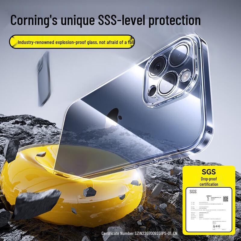 Baseus Transparent Corning Glass Case for iPhone 15 Pro Max
