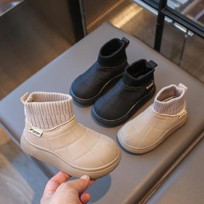 Winter Neue Mode Lässige Kinder-Sneakers Schlicht Dick Stilvoll Vielseitig Mädchenschuhe Komfort Warm Jungenschuh Dicksohliger Baumwollschuh