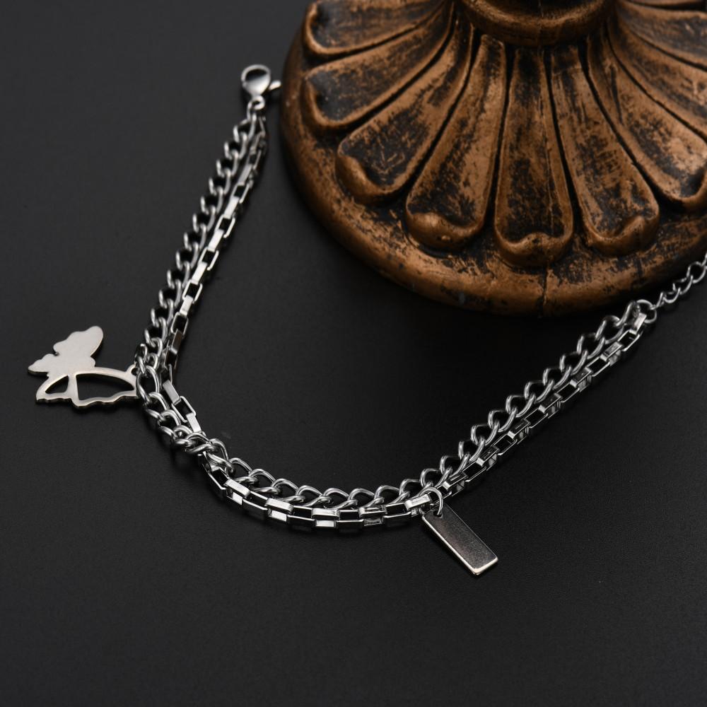 JewelryTop Noble 18K Gold Copper Charms Bracelets Double Chain for Lady Women Men Wedding Girl 18+5cm Original