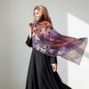 Women's Tie-Dye Watercolor Cotton Linen Scarf - Soft and Stylish Headscarf