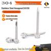 304 Stainless Steel Hex Head Self-Tapping Screws ST4.2-ST6.3