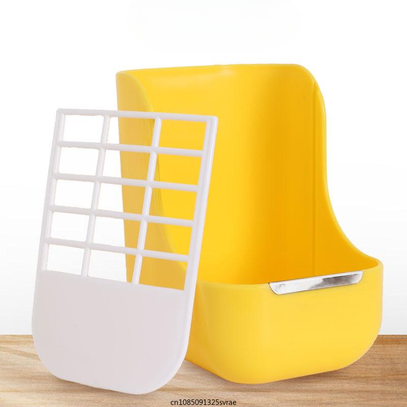 Rabbit Food Feeder Rabbit Chinchillas Guinea Pig 2 In 1 Feeding Bowls Double Use for Grass and Food Small Animal Supplies