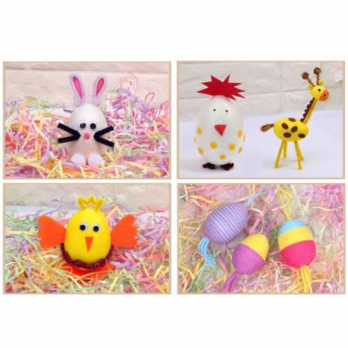 NOLITOY Easter Craft Foam Eggs: 20 White Polystyrene Foam Eggs, Blank Styrofoam Eggs for Easter, Holiday, School, Home, DIY, Painting, Decoration Proj