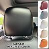 Waterproof PU Leather Car Headrest Cover Universal Elastic Auto Pillowcase Front Seat Headrests Dust Cover Car Truck Accessories