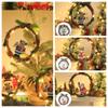 Elk deer Christmas Garland Simulation Christmas Front Door Pendant  Christmas Decorations