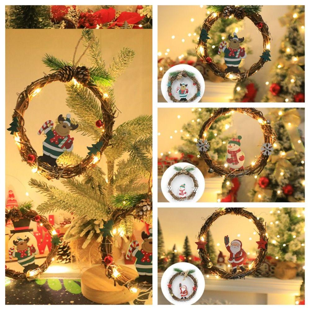 Elk deer Christmas Garland Simulation Christmas Front Door Pendant  Christmas Decorations