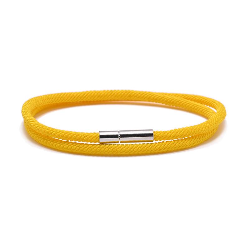 

Minimalist 3mm Milan String Bracelet Men Women Birthday Gifts For Couples Stainless Steel Braclet Best Friend Braslet Jewelry L 21.5cm 8.5Inch жовтий
