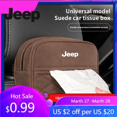 For Jeep Car Tissue Box Sunshade Seat Backrest Suspension Armrest Bag For Jeep Grand Cherokee Wrangler JK Gladiator Renegade