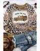 Azura Exchange Leopard Tie Dyed Pumpkin Truck Graphic Top