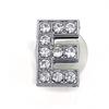 Charms Scarpe Diamante Strass Scintillante Lettera Argento Cristallo Alfabeto Decorazioni Scarpe Gioielli Slider Braccialetto Braccialetti