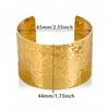 Exquisite klassische Beulenmuster-Öffnungsarmbänder für Frauen, Manschettenarmband, Goldfarbe, Edelstahl, Handornament, Geschenk