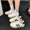 Leather German Training Shoes Women's Shoes 2025 Spring and Autumn New Versatile Platform Women's Sports White Shoes Women's Board Shoes