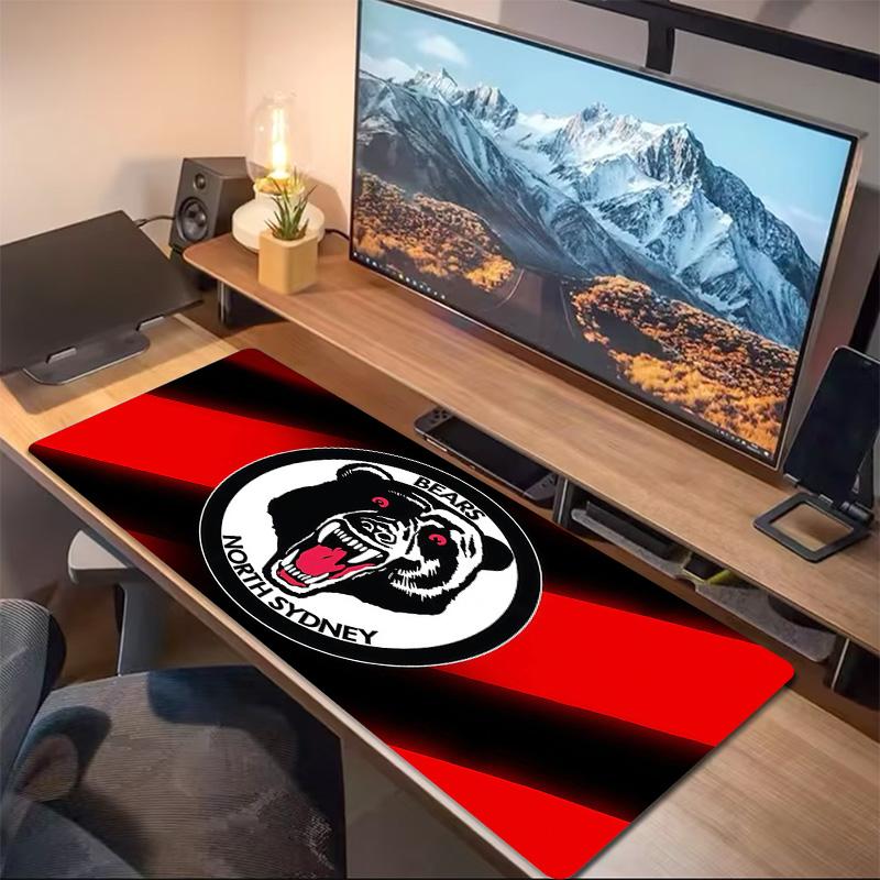 North Sydney Bears Print Cushion Non-slip Laptop Tablet Big Mousepad XXL Mat Mini PC Playmat With Lock Edge