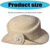 Stylish Fisherman Hat with Camellia Flower Accent Fashion Winter Accessory for Elegant Style Soft Cotton Fabric Hat