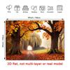 2D Flat Design 1-piece Autumn Tree Banner Suitable for Autumn Parties and Weddings
