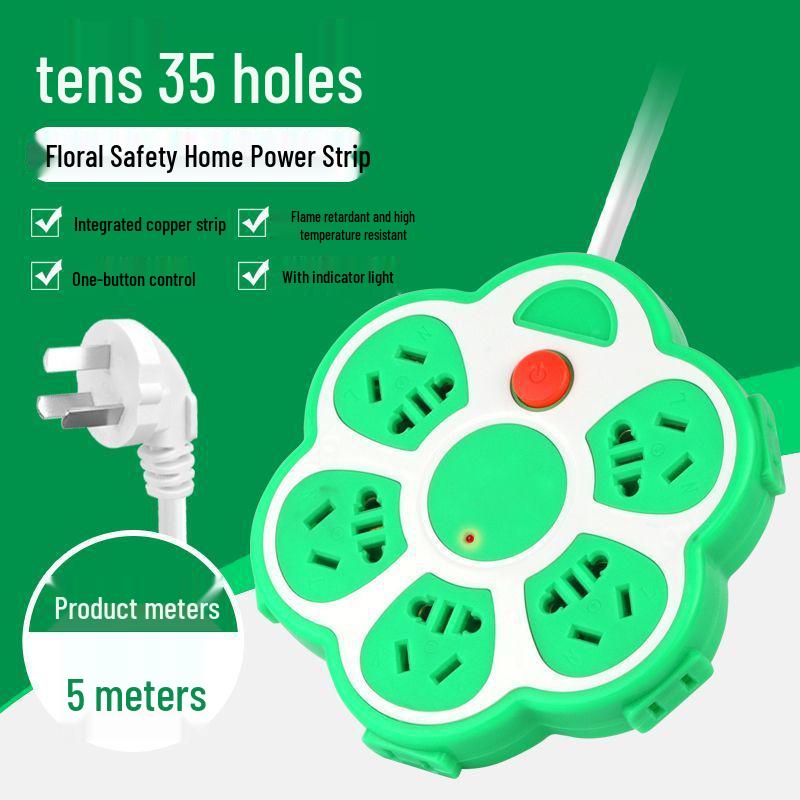 Creative USB Multi-Hole Power Strip with Anti-Leakage Socket for Dorm & Home