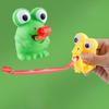 Kawaii Frog Sticking Tongue Out Squeeze Toys Creative Dinosaur Venting Relieve Stress Relief Toy Christmas Gifts for Friend Gift