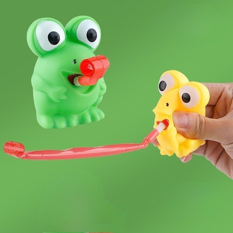 Kawaii Frog Sticking Tongue Out Squeeze Toys Creative Dinosaur Venting Relief Toy Christmas Gifts For Friend Gift