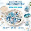 30/60/100g Seashell Ocean-Themed Epoxy Resin Filling Blue Crystal Vase Filler Gems  Micro Landscape
