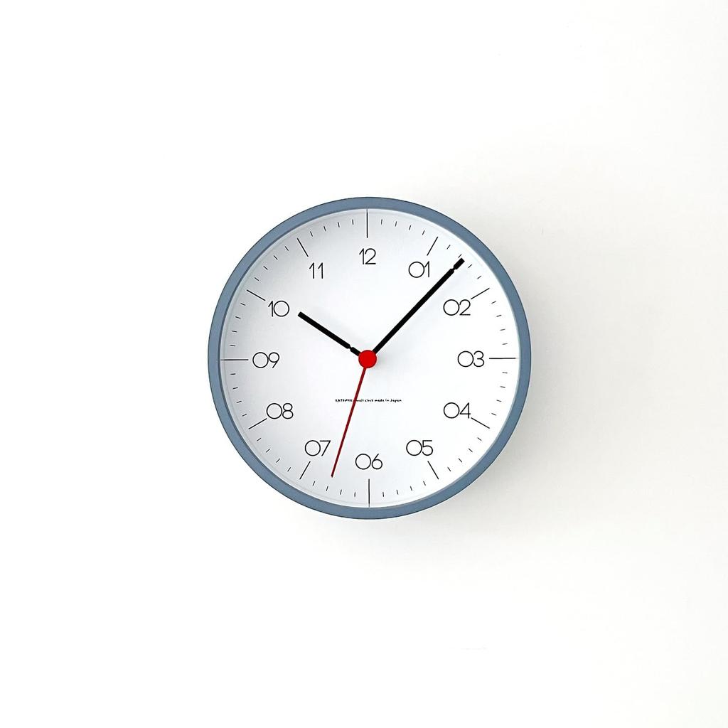 KATOMOKU Sperrholzuhr 24S Grau Wanduhr Schleichender Sekundenzeiger Durchmesser Quarz km-151GRS 20,2cm (SKP-Uhr)