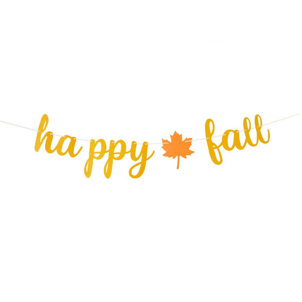 Autumn Maple Leaf & Pumpkin Garland for Thanksgiving & Fall Festive Parties