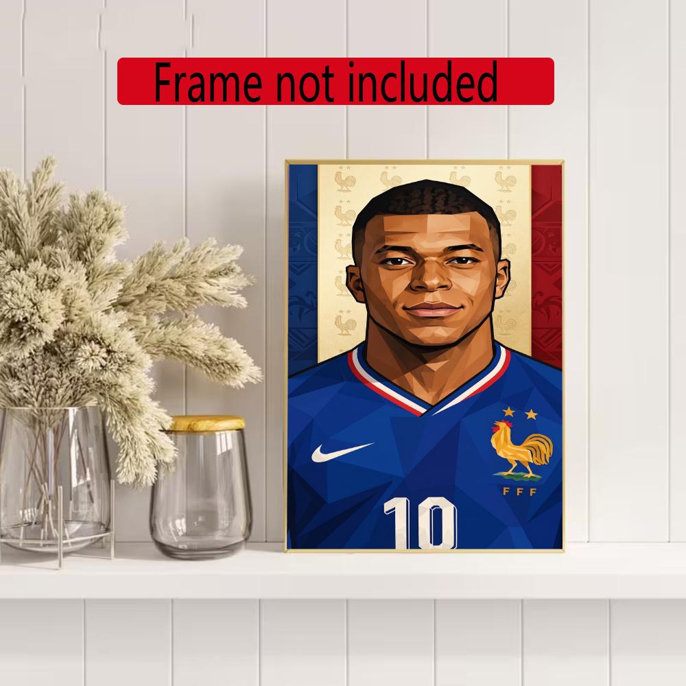 Mbappe 5D Diy Diamond Painting Round Diamond Diy Frameless Holiday Artwork Suitable For Home Office Wall Decoration