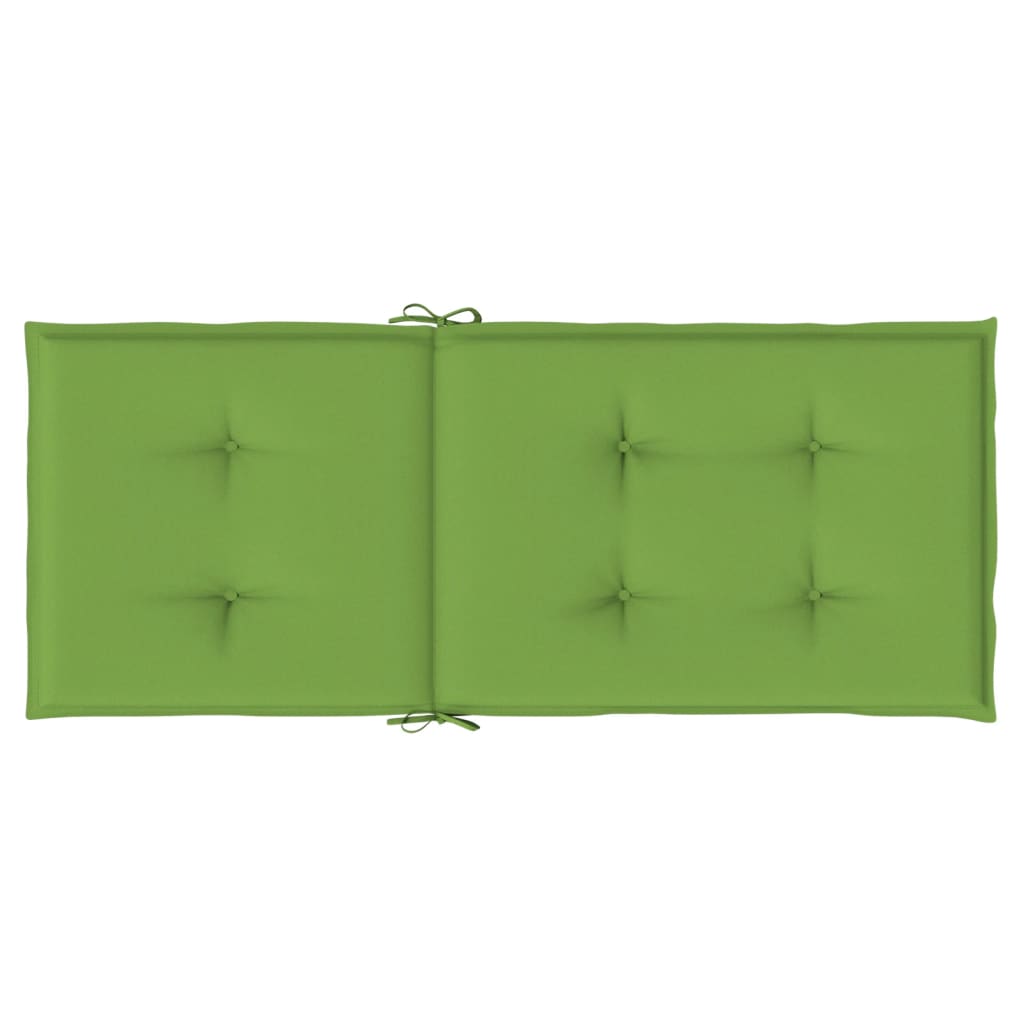 High Back Chair Cushions 4 Pcs Melange Green 120x50x4 cm Fabric