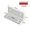 Stainless Steel L-Shaped 6-Hole 90° Angle Bracket for Shelves, Tables, and Chairs