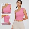 With Chest Pad Export New Summer Running Exercise Vest Women's Yoga Clothing Top Sleeveless Beauty Back Workout Yoga Vest