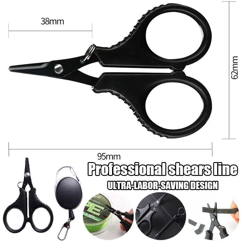 1pcs Titanium Coated Stainless Steel Fishing Scissor Plier - PE Braid Line Cutter for Carp Fishing Tools