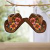 Western Style Colorful Flowers Cowboy Hat Acrylic Earrings Elegant Personality Earrings Jewelry for Women Daily Wear Holiday Gifts