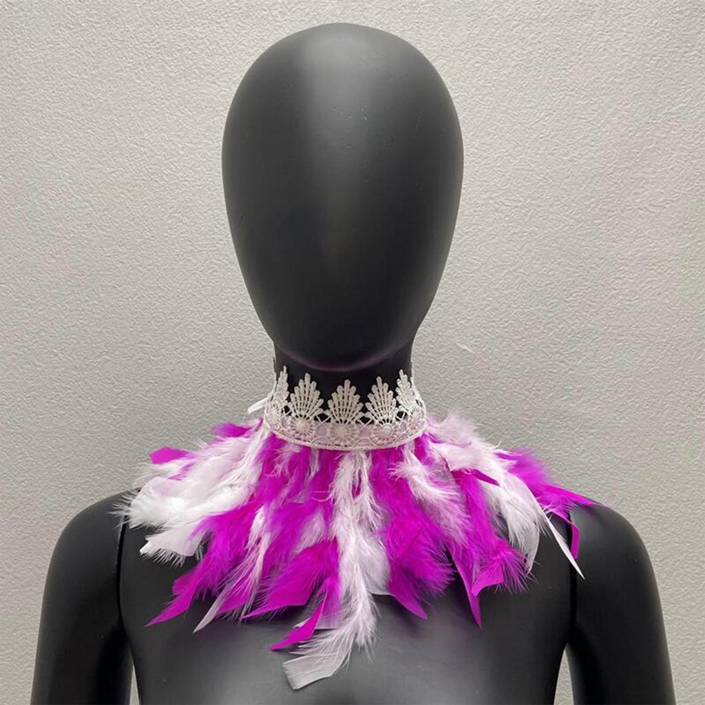 Gothic Feather Shawl Stage Makeup Ball Costume Accessories