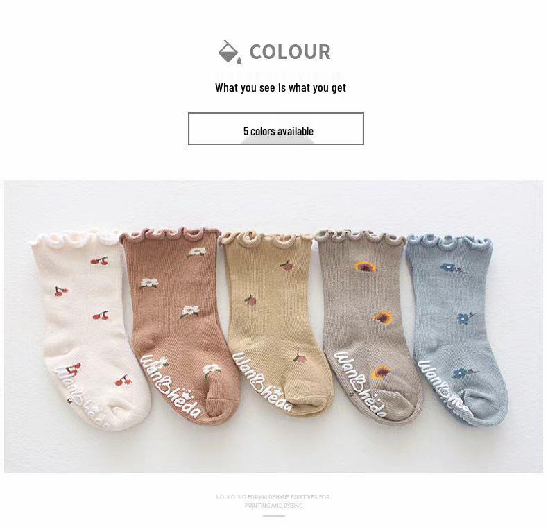 Baumwoll-Babysocken für Neugeborene bis 1 Jahr - Dünn, Lockerer Bund, Wadenhoch, für Frühling & Herbst