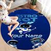 ASTRO BOT Custom Name Round Area Rug,Carpet Rug for Living Room Bedroom Sofa Playroom Decor,Non-slip Floor Mat