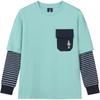 Hush Puppies Jungen Langarm Rundhals-T-Shirt mit Fake-Zweiteiler