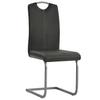 Cantilever Chairs 2 Pcs Grey Faux Leather