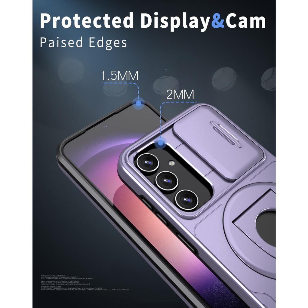 For Magsafe Magnetic Wireless Charging Case for Samsung Galaxy A55 A35 A25 A15 5G A05S A34 A24 A14 Lens Protection Bracket Cover