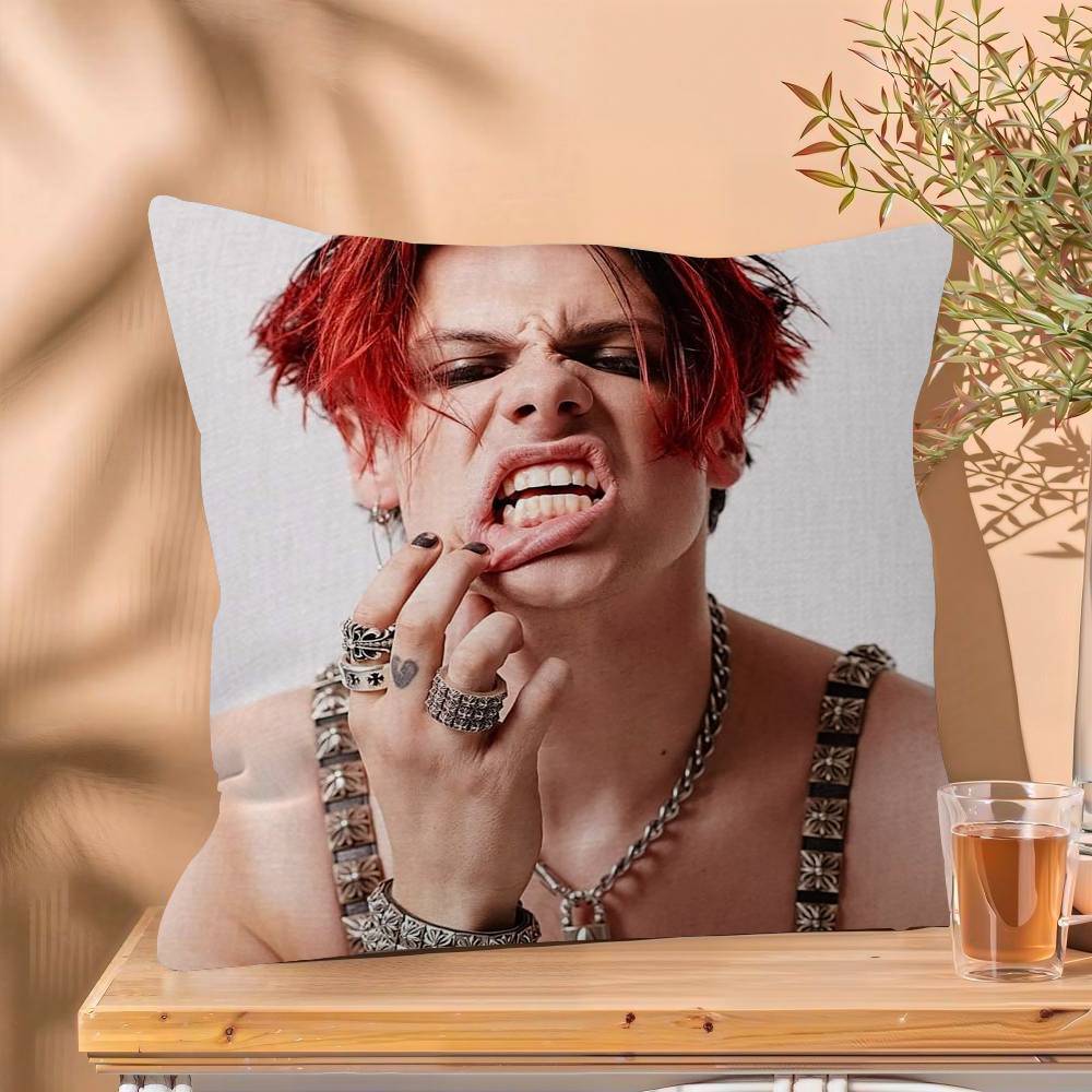 Popular Music Singer YYungblud Maple Design Cushion Cover Happy Autumn Harvest decor Holiday Decorati Pillow Cover