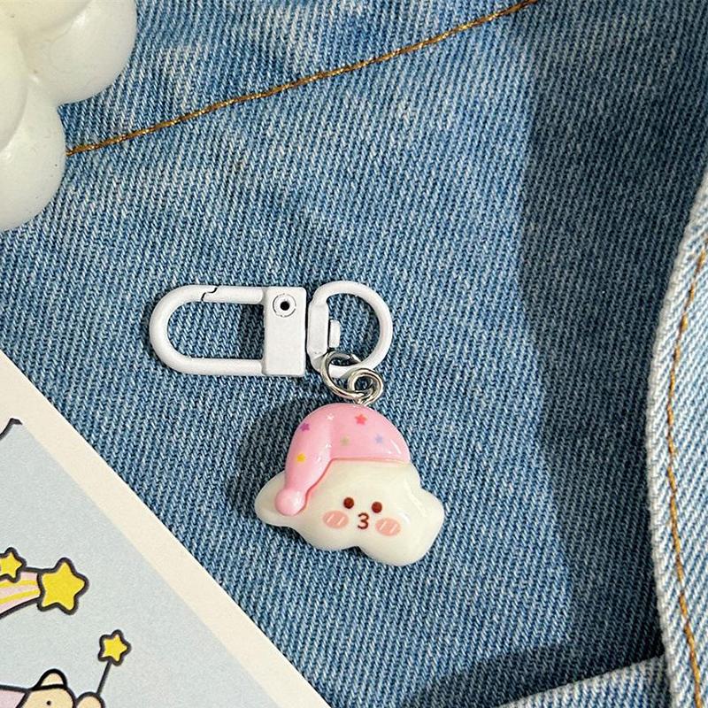 Cartoon Cute Cloud Keychain Kawaii Sweet Keychain Pendant For Women Girls  Versatile Backpack Decoration Accessories Gift