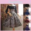 Enchanting Plus Size Ladies Medieval Vintage Gothic Lolita Retro Dress Costume