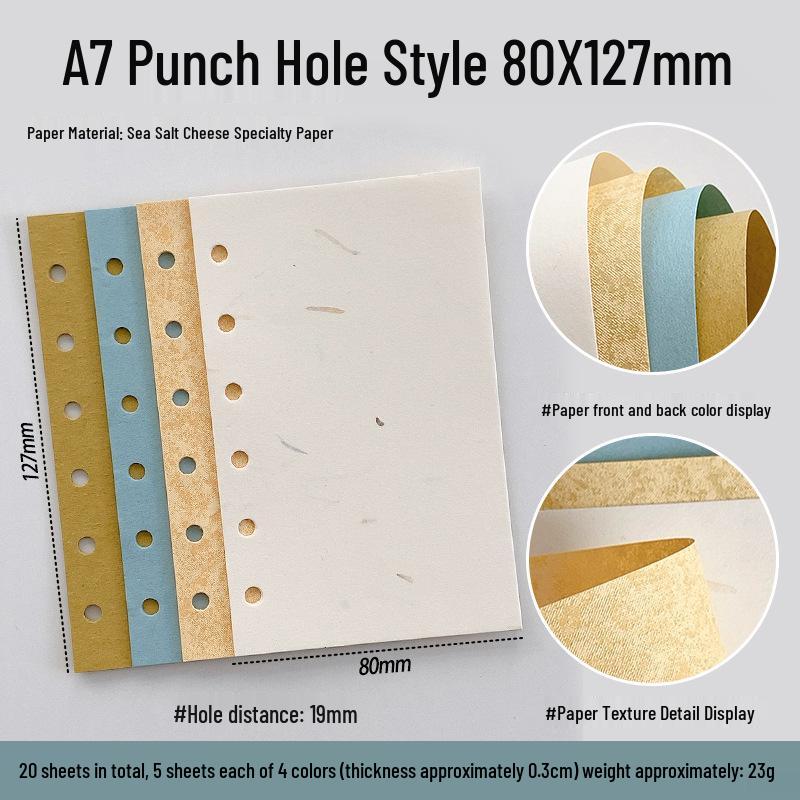 Sea Salt Cheese Mix Specialty Loose Leaf Planner Pages (M5A6A7)