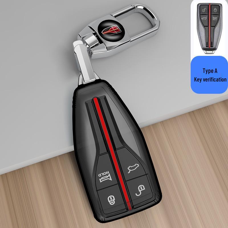 Schlüsseletui für Hongqi HS5/HS7 - Transparente Hülle und Tasche für Männer und Frauen (2022)