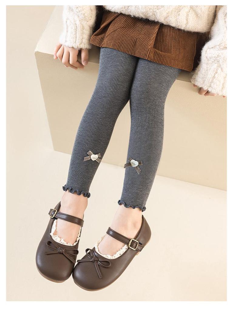 Girls' Heart Plaid Fleece Tights: Spring, Autumn, Winter - Toddler & Baby Layered Pants