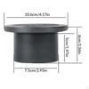 Warm Air Vent Outlet Black 75mm Heater Ducting Automotive Accessories Easy To Install Round
