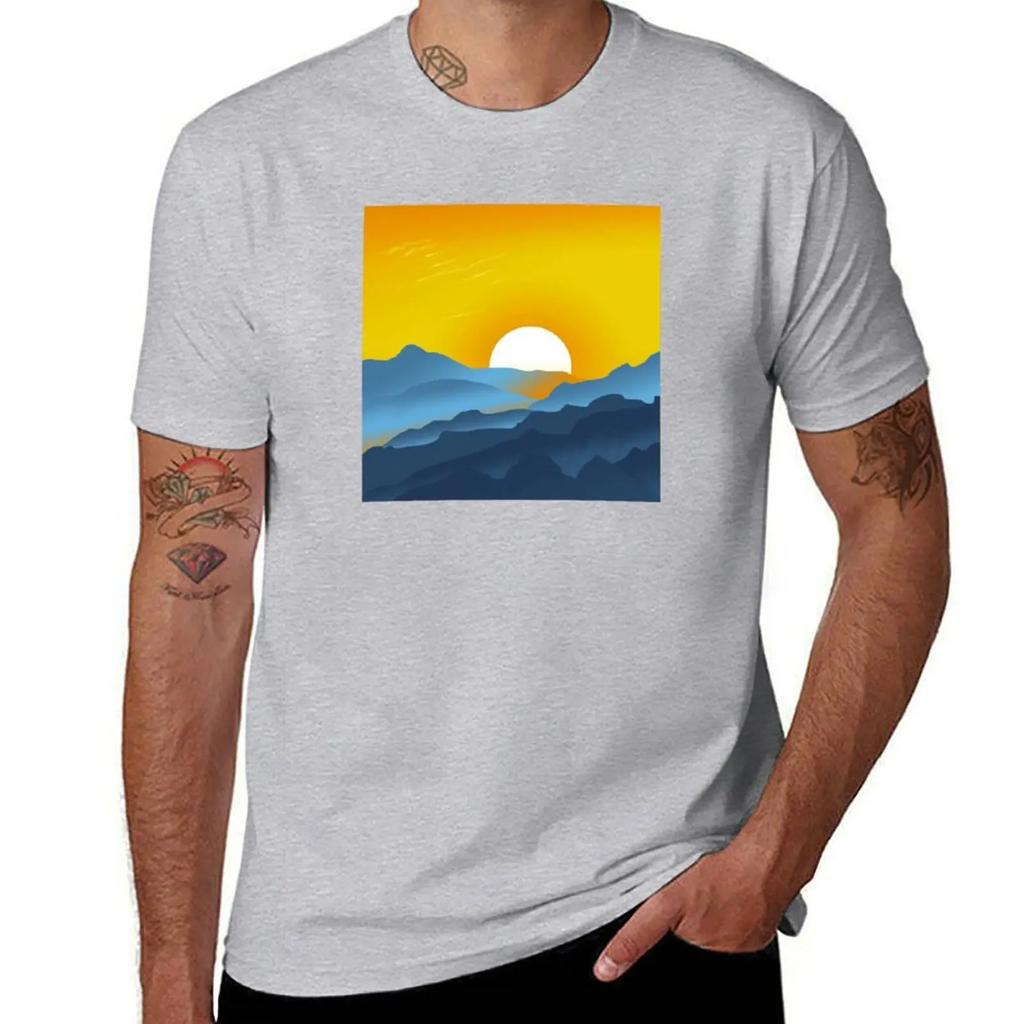 AroAce Pride Sunrise Landscape T-Shirt shirts graphic tees kawaii clothes cute clothes vintage slim fit t shirts for men